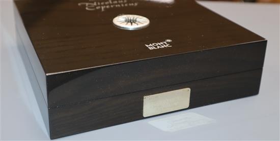 A Mont Blanc Nicholas Copernicus limited edition box and outer packaging (467 of 888), pen not included
